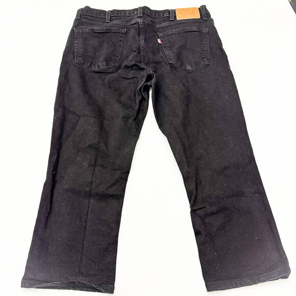 Levi's 511 Black Denim Jean Pants Straight Leg Cropped *Altered Size 38 x 24 - Picture 3 of 8